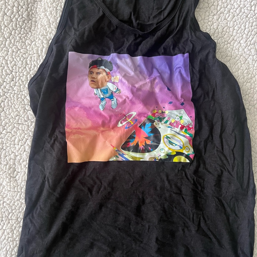 Bella Canvas Black Tank Top with Multicolor Graphic